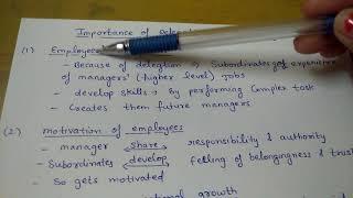 Importance of Delegation of Authority || class 12 bst || business organisation & management