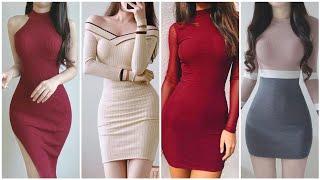 Bodycon Dresses,Outfits Ideas/Mock Neck Lace Yoke Bodycon dress