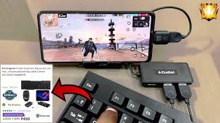 ₹500 keyboard mouse usb hub otg combo flipkart | Setup keymapping ⌨️  for mobile gaming free fire