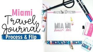 How I Travel Journal on Travelers Notebook | Process & Flip-through | Trip to Miami Florida