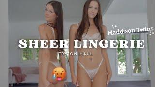 Twins | SEXY SHEER Lingerie Try On Haul