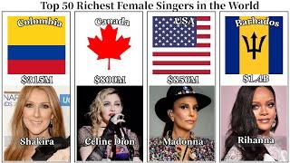 Top 50 Richest Female Singers in the World 2023 part2#richest #richestperson