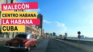 Driving the Malecon and Vedado Havana Cuba