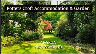 POTTERS CROFT ACCOMMODATION & GARDEN | Akaroa New Zealand | Drone fly through