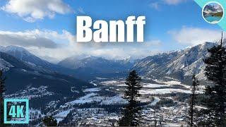 Amazing View of Winter Wonderland Banff from Tunnel Mountain 