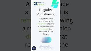 Let's Learn Applied Behavior Analysis in 60 Seconds - Negative Punishment | ABA Exam Review