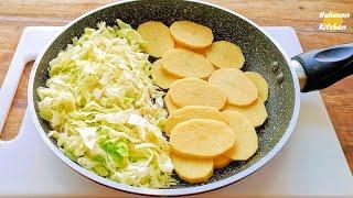 Cabbage With Eggs Tastier Then Meat! Simple Healthy Breakfast Recipe | Nolwenn Kitchen