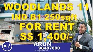 Woodlands 11Industrial B1 unit for rent - $1,400 only