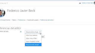 Cambiar el Editor de Texto en Moodle