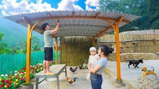 Building Kitchen With Iron Pillar and Corrugated Iron Roofing, ĐÀO Family Life | Đào New Farm