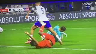 Matt Turner gets destroyed by Panama player vs