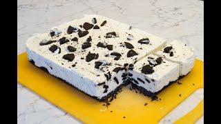Oreo Kuchen ohne Backen – leckerer Frischkäse Kekskuchen