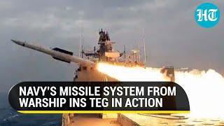 Indian Navy hits 'bulls eye' from warship INS Teg; Surface-to-air missile system tested