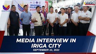 Media Interview in Iriga City 09/23/2023