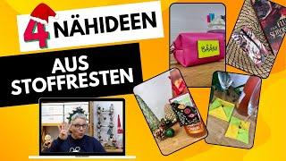 4 Last Minute Geschenke Nähideen aus Stoffresten  kostenlose Schnittmuster