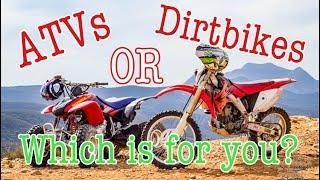 ATVs or DIRTBIKES?!|Which is for YOU?|5 Pros and Cons of Each