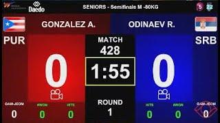 M -80 kg Semifinal GONZALEZ Alejandro ESP-ODINAEV Rustam SRB Bosnia and Herzegovina Open G1 Sarajevo