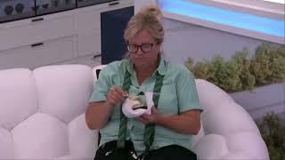 Feeds come back to Angela eating an avocado and crying Day 12