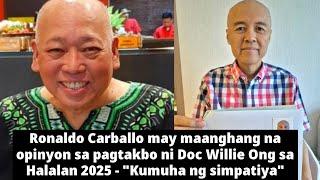 Doc Willie ong binatikos ni Direk Ronaldo Carballo dahil sa pagtakbo sa politika