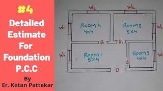 Detailed Estimate Of Foundation PCC|By Ketan Pattekar