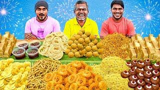 Diwali Snacks Eating Challenge, தீபாவளி பலகாரம் | Mad Brothers