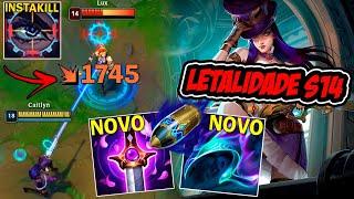 CAITLYN LETALIDADE BUILD INSTAKILL TÁ MUITO OP COM OS ITENS NOVOS - LEAGUE OF LEGENDS