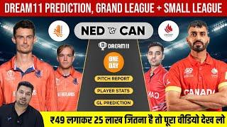 NED vs CAN Dream11 Prediction | NED vs CAN Dream11 Team | Netherlands vs Canada Dream11 Team Today