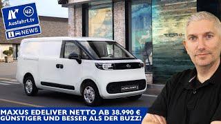 Maxus eDeliver 5 besser als der ID Buzz? Der Preis ist heiss! Netto ab 38.990 € | Ausfahrt TV News