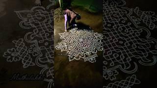 margazhi#27‍️sikku kolam23-1 dots #shorts #shortsfeed #trending #sikkukolam #pullikolam #kolam