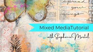 Mixed Media Painting Tutorial - Spread Your Wings