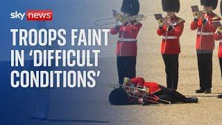 At least three troops faint in military parade inspected by Prince William