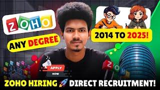 ZOHO Hiring Direct Recruitment | Freshers & Experienced | High Salary!