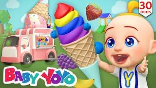 Fruit Icecream Song | Cartoons for Kids | Construction Vehicles | Nursery rhymes | Baby yoyo