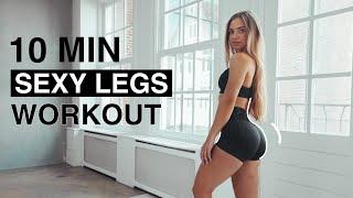 10 MIN SEXY LEGS WORKOUT (No Jumping, No Equipment)