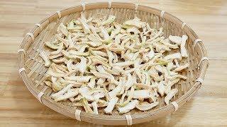 햇빛에 무 말리기 ( Dried slices of daikon )