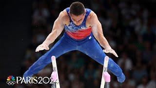 Paul Juda puts in rock solid showing on parallel bars in men's all-around final | Paris Olympics