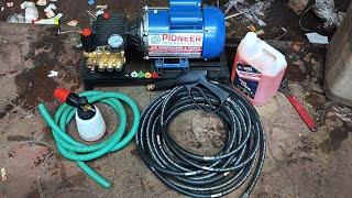 300 BAR TRIPLEX PLUNGER PUMP WITH 3 HP CROMPTON MOTOR SET  CONTACT FOR ORDER ️ 9726255752 ️