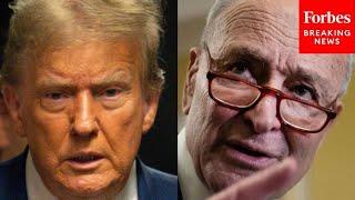 JUST IN: Schumer Reacts To Trump's Visit To Capitol Hill