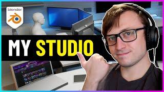 I Designed My Future Studio in Blender!