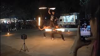 FIRE SHOW AT AO NANG NIGHT MARKET? | BEST FIRE SHOW | THAILAND