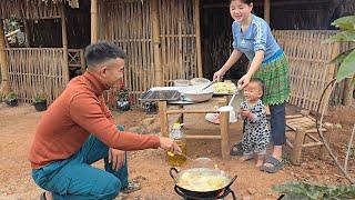 The journey of making fried bananas for sale of a single mother and a kind man - Ly Tieu Dua