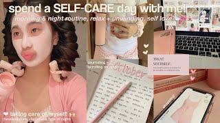 SPEND A SELFCARE DAY WITH ME! ‍️🫧| morning & night routine, relaxing, taking care of myself