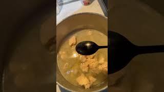 Homemade country style chicken soup with Cuco