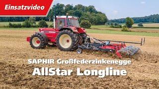 SAPHIR Großfederzinkenegge AllStar Longline 401 & IHC 1455 XL (Motorsound & 4k)