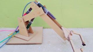 How to Make a Hydraulic Robotic Arm from Cardboard || Amazing Robotic Project with Hydraulic Power