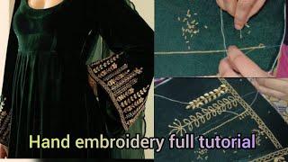 Hand embroidery full tutorial.hand embroidery करना सीखिए बहुत ही आसान तरीके से।