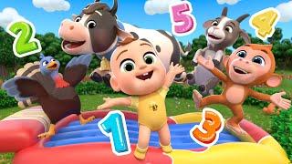 Five Little Monkeys/Donkeys Jumping on the Bed | Learn Counting | Lalafun Nursery Rhymes &Kids Songs