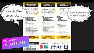  CURSOS INGTOOL MARZO 2023  (ESTÁTICA RESISTENCIA DE MATERIALES Y ANÁLISIS ESTRUCTURAL)