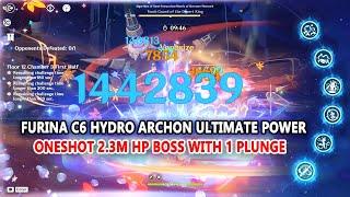 Furina C6 Hydro Archon Ultimate Power Showcase  : Oneshot 2.3M HP Boss with Only 1 Plunge