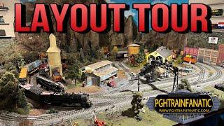 FUN 5x8 O Gauge TRAIN LAYOUT TOUR - MAD_TRAINS